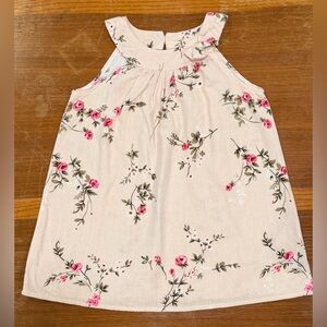 Hileelang Floral Print Sleeveless Dress Spring Easter Summer Party